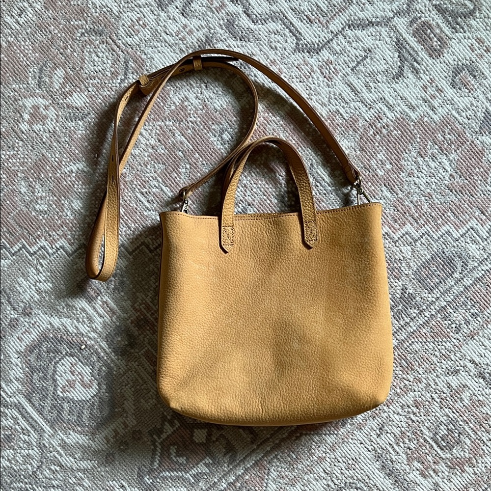 Madewell Muted Gold Leather Crossbody Bag